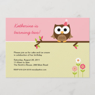 Owl Birthday Invitation