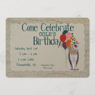 OWL  Birthday Invitation