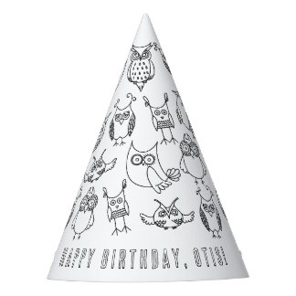 Owl Birthday Party Hat