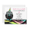 Owl Birthday Party Invite Neon Zebra Print
