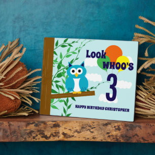 Owl Birthday Plaque