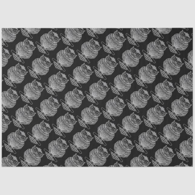 Owl (black) - Tissue Paper (Front)