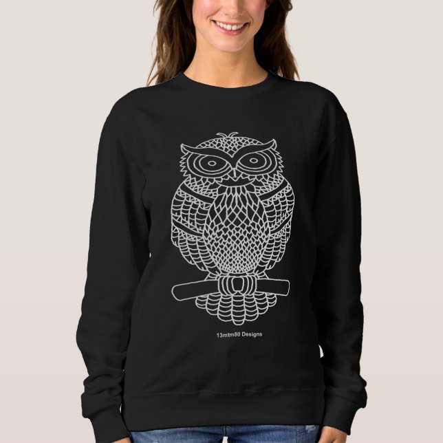 Owl (black) - Women's Sweatshirt (Front)