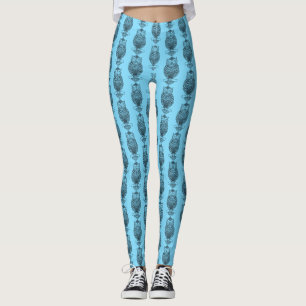 Owl (blue) - Leggings
