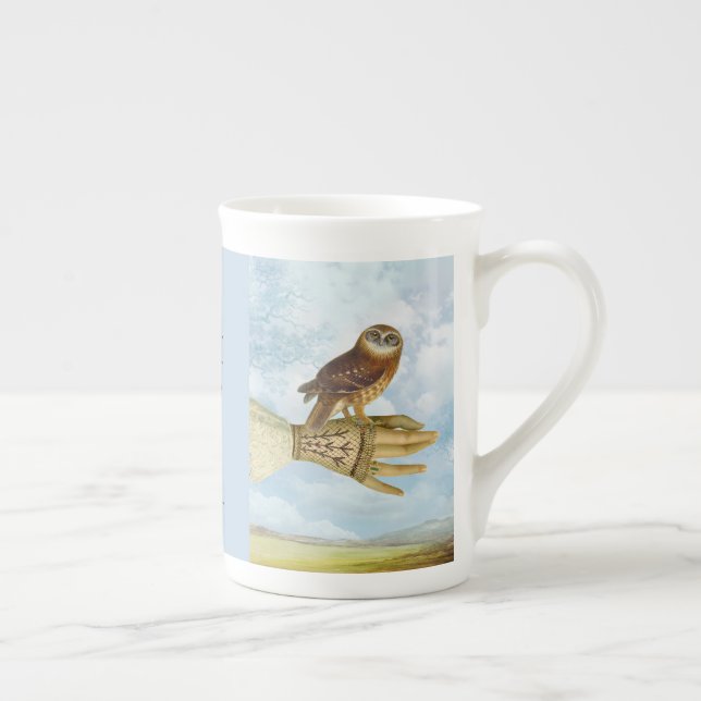 Owl Bone China Bone China Mug (Right)