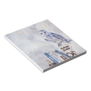 Owl & Books Notepad