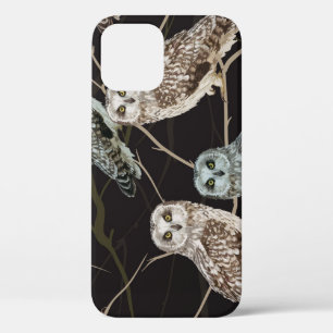 Owl Branch: Solitary Bird Perch. iPhone 12 Case