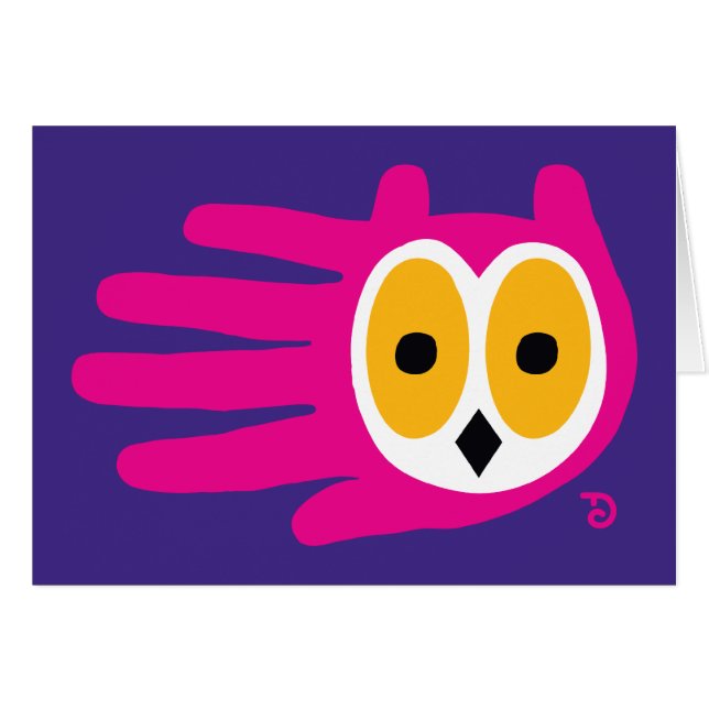 Owl card (Front Horizontal)