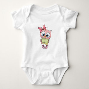Owl Cartoon Baby Bodysuit