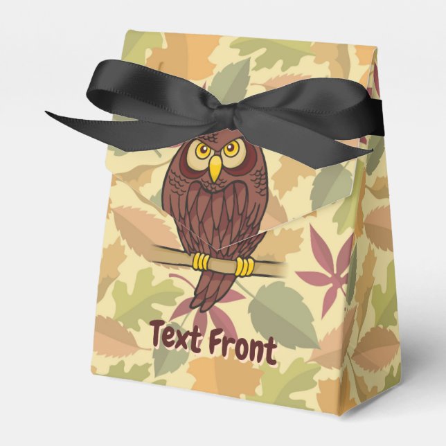 Owl Cartoon Favour Box (Front Side)