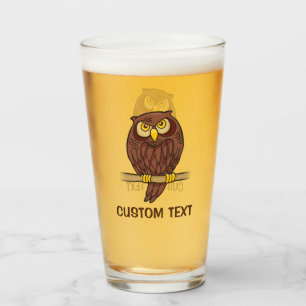Owl Cartoon Glass