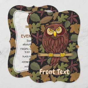 Owl Cartoon Invitation