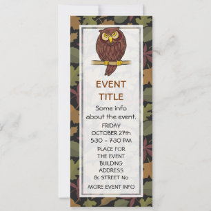 Owl Cartoon Invitation