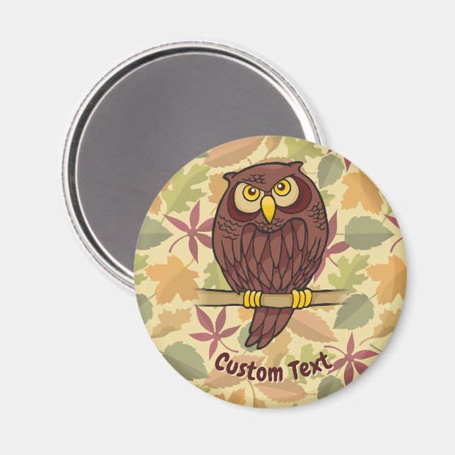 Owl Cartoon Magnet (Front/Back)