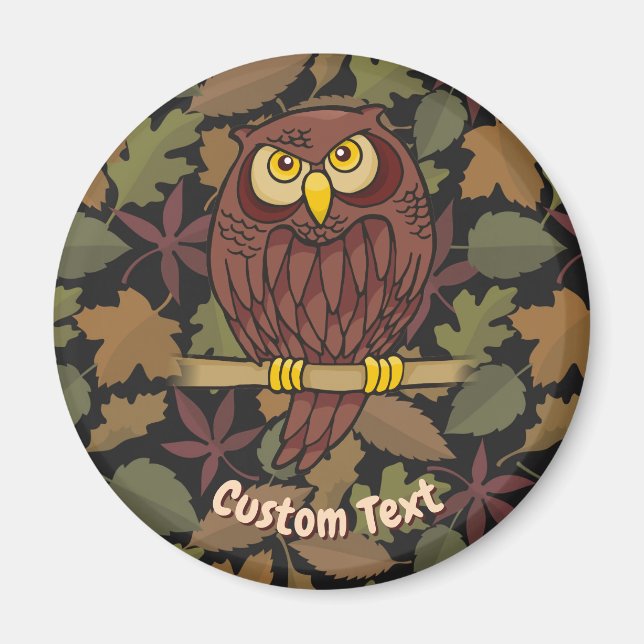 Owl Cartoon Magnet (Front)