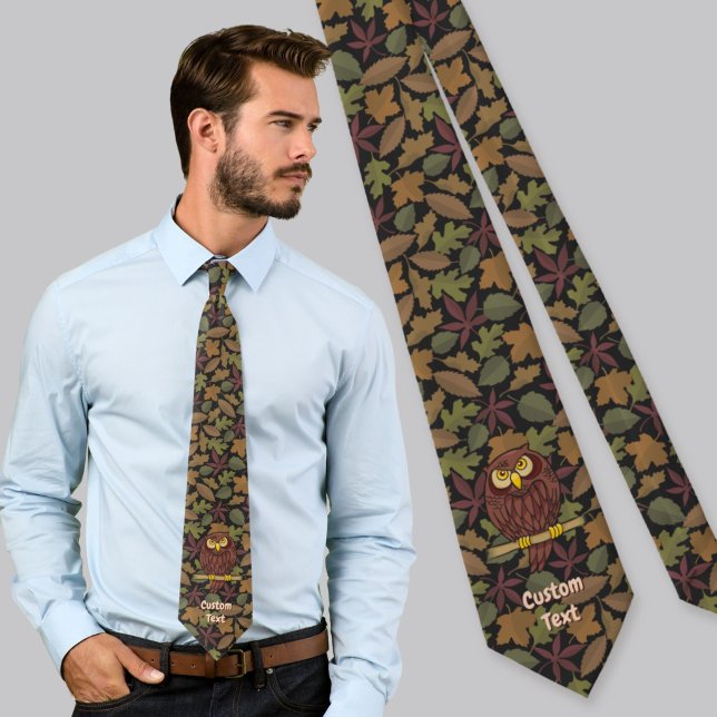Owl Cartoon Neck Tie (Creator Uploaded)