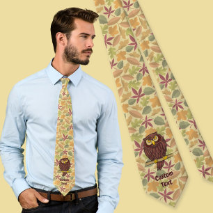 Owl Cartoon Neck Tie