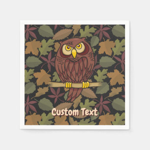 Owl Cartoon Paper Napkins