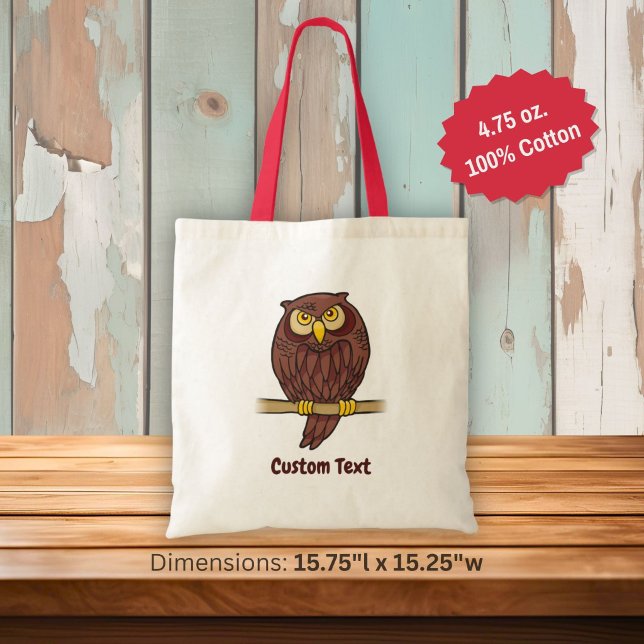 Owl Cartoon Tote Bag (Creator Uploaded)