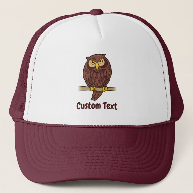 Owl Cartoon Trucker Hat (Front)