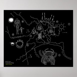 Owl Cave Map - Twin Peaks Poster