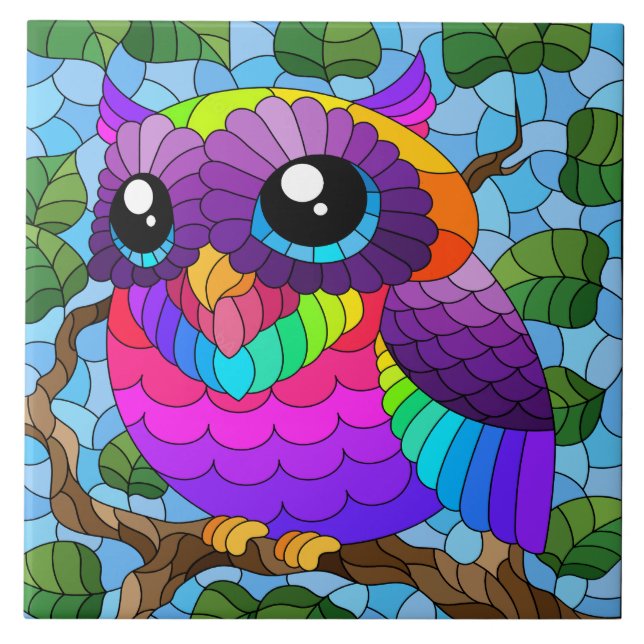 Owl Ceramic Tile (Front)