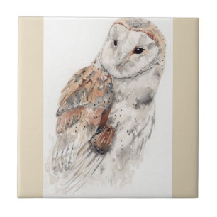 Owl ceramic tile