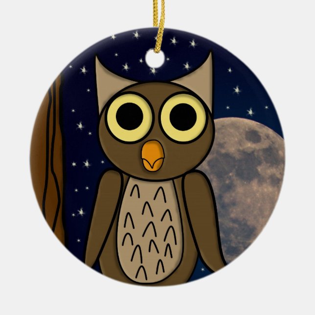 owl   ceramic tree decoration (Front)