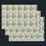 Owl Chrismas Wrapping Paper Flat Sheet Set of 3<br><div class="desc">Bring a touch of woodland magic to your holiday gifts with these charming owl Christmas stickers. Featuring two hand-painted owls set against a softly snowy forest, this design adds a cozy rustic touch to your wrapping, cards, or envelopes. Perfect for nature lovers, bird enthusiasts, or anyone who adores a peaceful...</div>