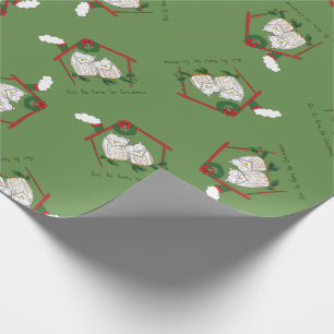 Owl Christmas Country Holiday Wrapping Paper