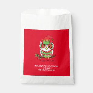 Owl Christmas Cute Funny Holiday Kids Favour Bags