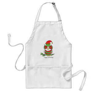Owl Christmas Cute Funny Kids Standard Apron