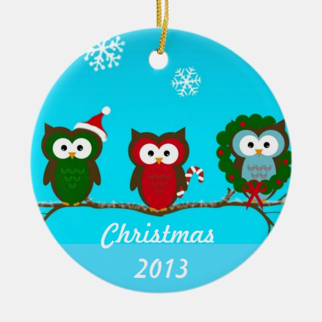 Owl Christmas Ornament (Front)