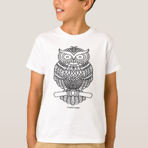 Owl (classic) - Boy's Basic T-Shirt