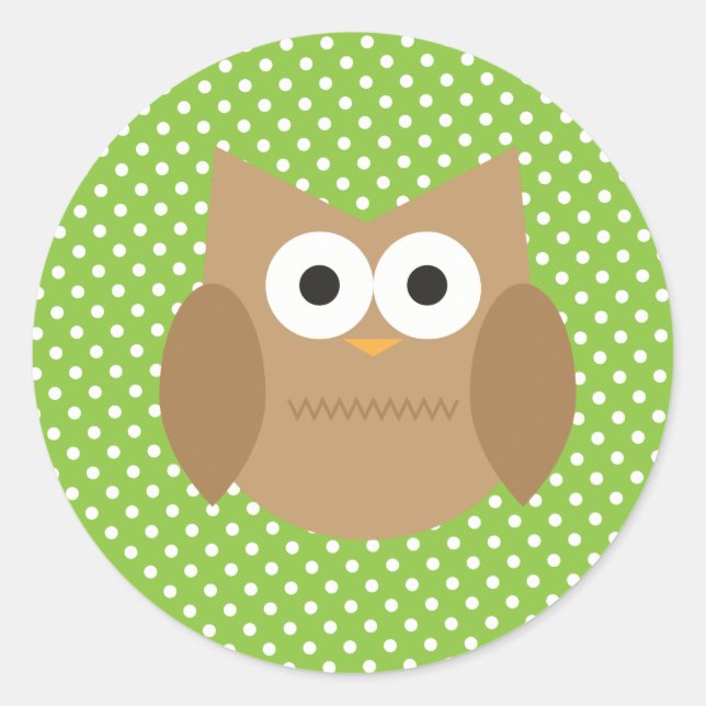 Owl Classic Round Sticker (Front)