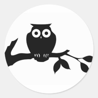 owl classic round sticker