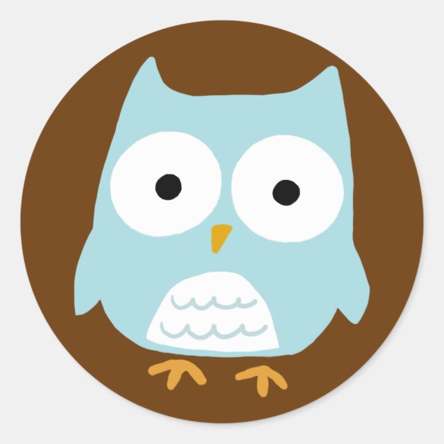 Owl Classic Round Sticker (Front)