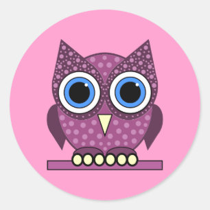 owl classic round sticker