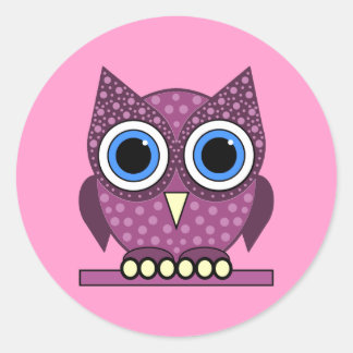 owl classic round sticker