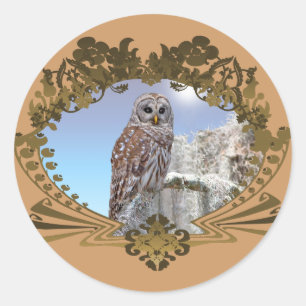 Owl Classic Round Sticker