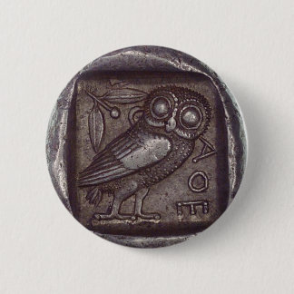 Owl Coin 6 Cm Round Badge