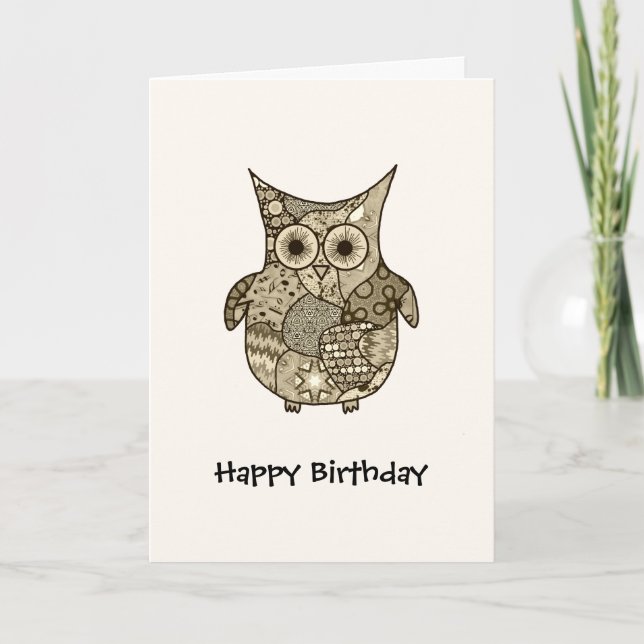 Owl Collage Card (Front)
