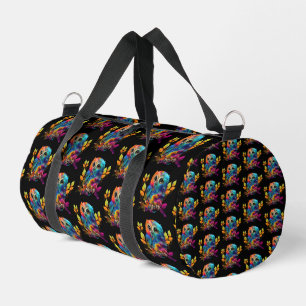OWL COLORFUL ABSTRACT  DUFFLE BAG