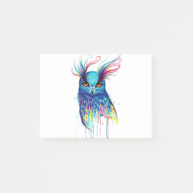 Owl colourful Art Post-it Notes (Front)