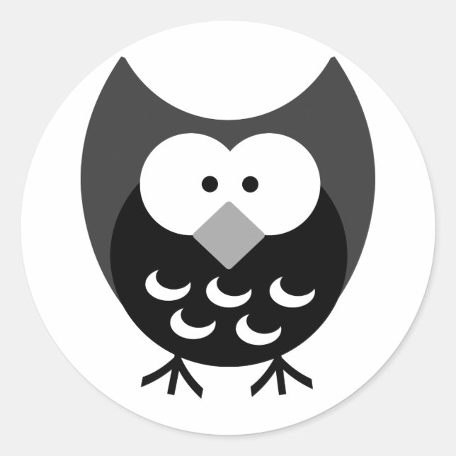 Owl Cool Design! Classic Round Sticker (Front)