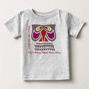 Owl Coos Whoos The Cute Babe? (Personalised) Baby T-Shirt