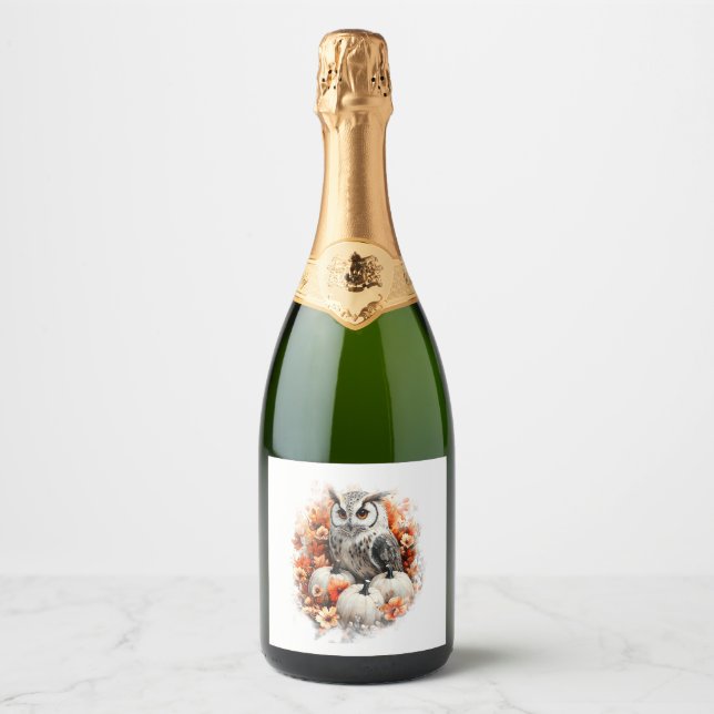 Owl Country Pumpkin Sparkling Wine Label (Front)