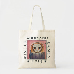 owl cowl- winter woodland games 2014 tote bag