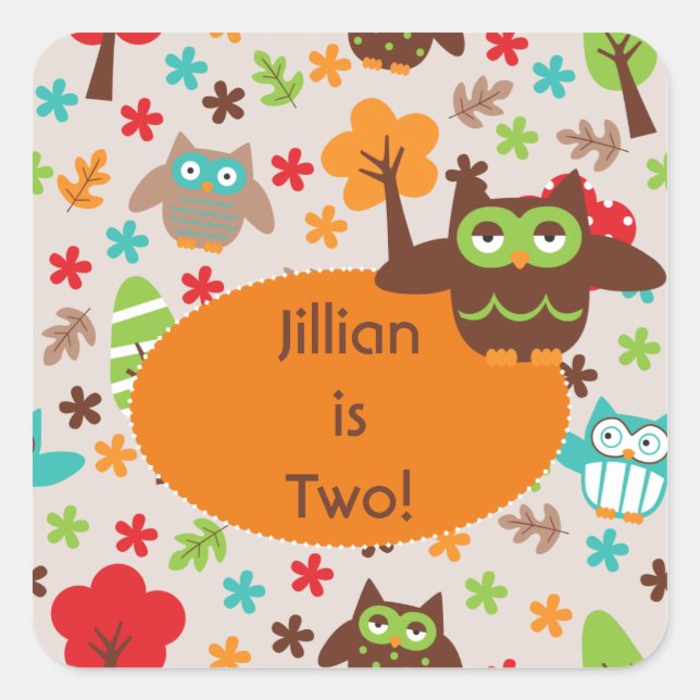 Owl Customised Stickers (Front)