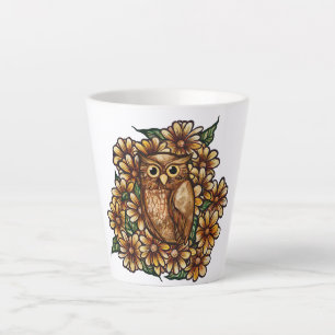 Owl daisies                                        latte mug